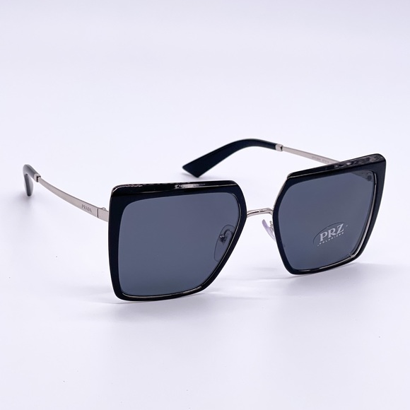 NEW PRADA PR58WS 1AB5Z1 POLARIZED WOMEN’S SUNGLASSES PRADA PR 58WS BLACK EYEWEAR - Picture 5 of 14
